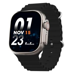 Punnk Funnk® Present 1.83" NovusSync Biggest Display Smart Watch with Bluetooth Calling, Voice Assistant & Sports Modes, 8 Unique UI Interactions, SpO2, 24/7 Heart Rate Tracking (Black)